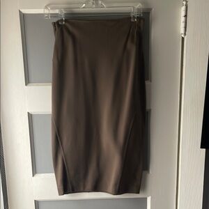 Express Brown Knee-Length Pencil Skirt
